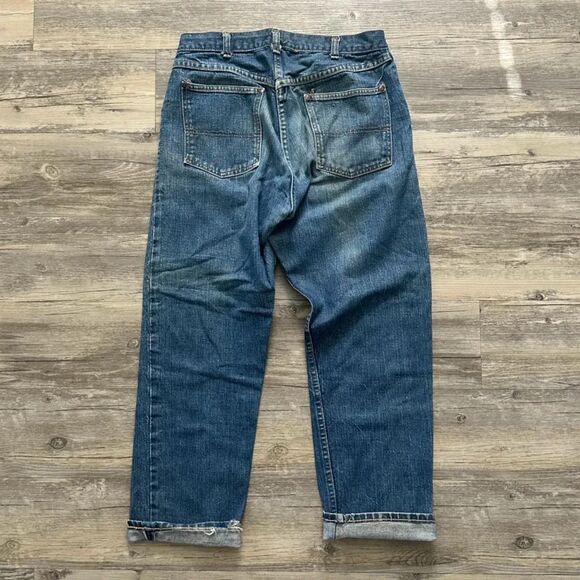 Vintage 60s 70s Selvedge Denim Jeans Size 30X27 - Picture 1 of 7